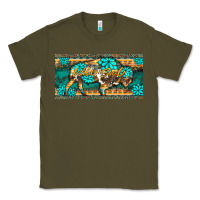Army Green western  bison wild soul turquoise's gemstones  license plate template Classic Tee - BarkalooDesign