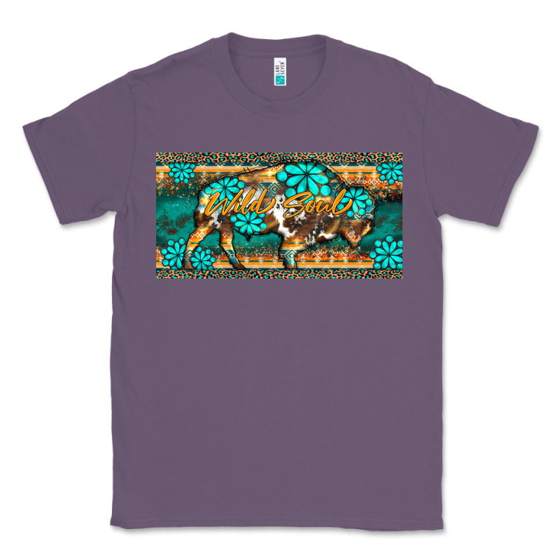 Western  Bison Wild Soul Turquoise's Gemstones  License Plate Template Classic Tee by BarkalooDesign | Teevron