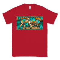 Red western  bison wild soul turquoise's gemstones  license plate template Classic Tee - BarkalooDesign