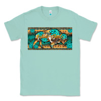 Seafoam western  bison wild soul turquoise's gemstones  license plate template Classic Tee - BarkalooDesign
