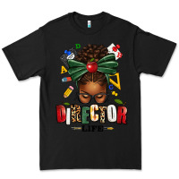 Black director life afro messy bun Premium Tee - texasbilliewilder