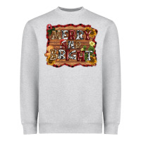 Heather Grey merry and bright Heavyweight Sweatshirt - AdoDesignShop