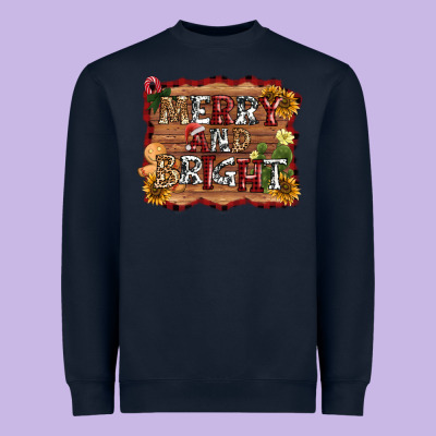 Merry And Bright Heavyweight Sweatshirt Designed By Adodesignshop