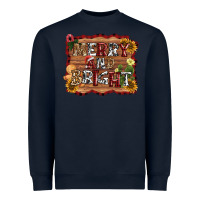 Navy merry and bright Heavyweight Sweatshirt - AdoDesignShop