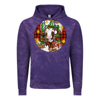 Cloud Purple Christmas feeling jolly cow ornament Vintage Hoodie - Artiststas