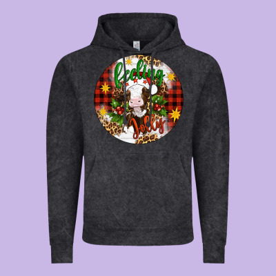 Christmas Feeling Jolly Cow Ornament Vintage Hoodie Designed By Artiststas