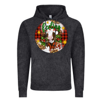 Vintage Black Christmas feeling jolly cow ornament Vintage Hoodie - Artiststas