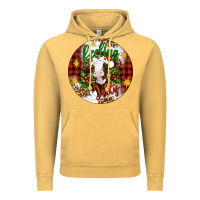 Vintage Mustard Christmas feeling jolly cow ornament Vintage Hoodie - Artiststas