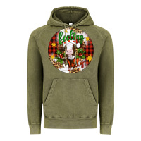 Vintage Olive Christmas feeling jolly cow ornament Vintage Hoodie - Artiststas