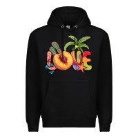 Black Love peach summer Premium Hoodie - NancyCooperArtShop