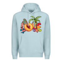 Blue Mist Love peach summer Premium Hoodie - NancyCooperArtShop