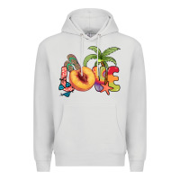 Dove Grey Love peach summer Premium Hoodie - NancyCooperArtShop