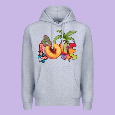 Love Peach Summer Premium Hoodie Designed By Nancycooperartshop