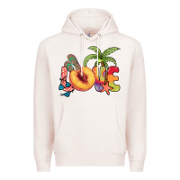 Pale Pink Love peach summer Premium Hoodie - NancyCooperArtShop