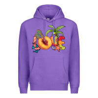 Purple Love peach summer Premium Hoodie - NancyCooperArtShop