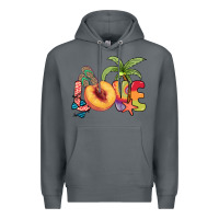 Rock Love peach summer Premium Hoodie - NancyCooperArtShop