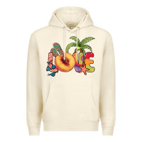 Sandshell Love peach summer Premium Hoodie - NancyCooperArtShop