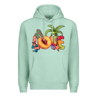 Seafoam Love peach summer Premium Hoodie - NancyCooperArtShop