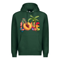 Sports Green Love peach summer Premium Hoodie - NancyCooperArtShop