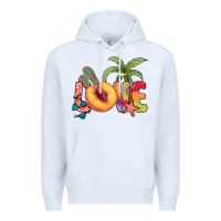 White Love peach summer Premium Hoodie - NancyCooperArtShop