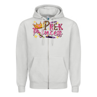 Dove Grey pre k princess Zipper Hoodie - NancyCooperArtShop