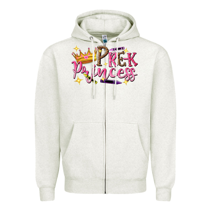 Pre K Princess Zipper Hoodie by NancyCooperArtShop | Teevron