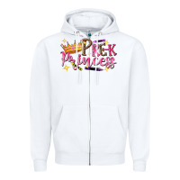 White pre k princess Zipper Hoodie - NancyCooperArtShop