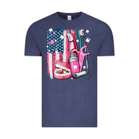 American Flag And Dental Elements With Teeth Vintage Tee | Teevron