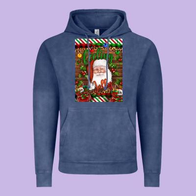 Christmas Feeling Jolly Santa Vintage Hoodie Designed By Artiststas