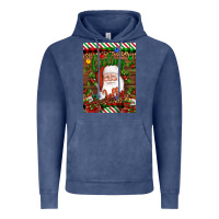 Vintage Denim Christmas Feeling Jolly Santa Vintage Hoodie - Artiststas