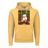 Vintage Mustard Christmas Feeling Jolly Santa Vintage Hoodie - Artiststas