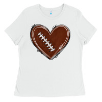 White american football heart Ladies Tee - texasbilliewilder