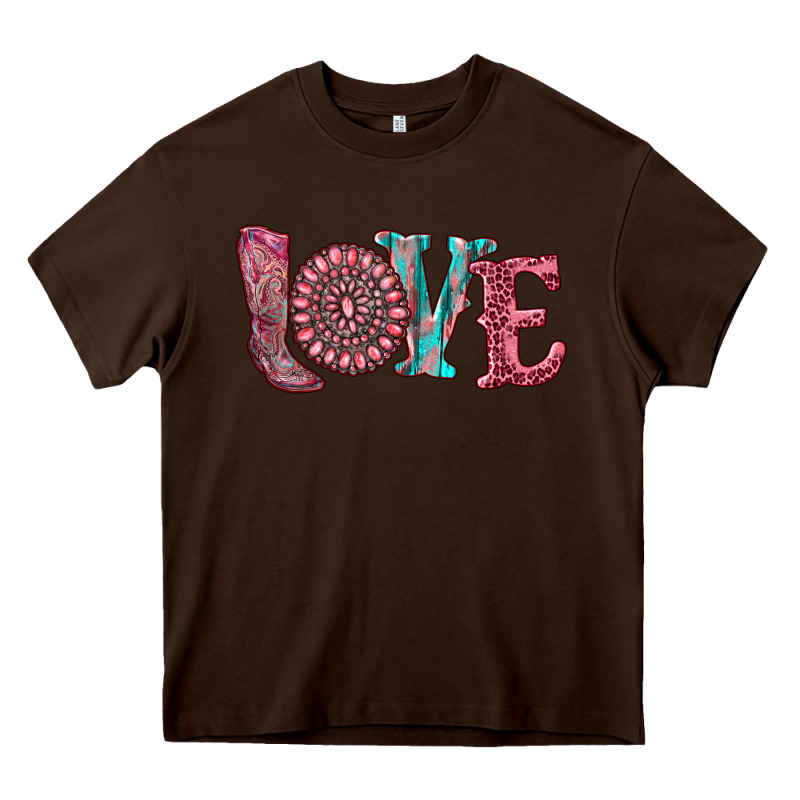 Valentine's Day Love With Boots And Gemstone Heavy Core Tee by RanaPortraitStore | Teevron
