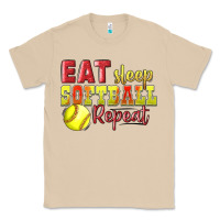 Mushroom Eat Sleep Softball Repeat Classic Tee - LillyAllenDesigns