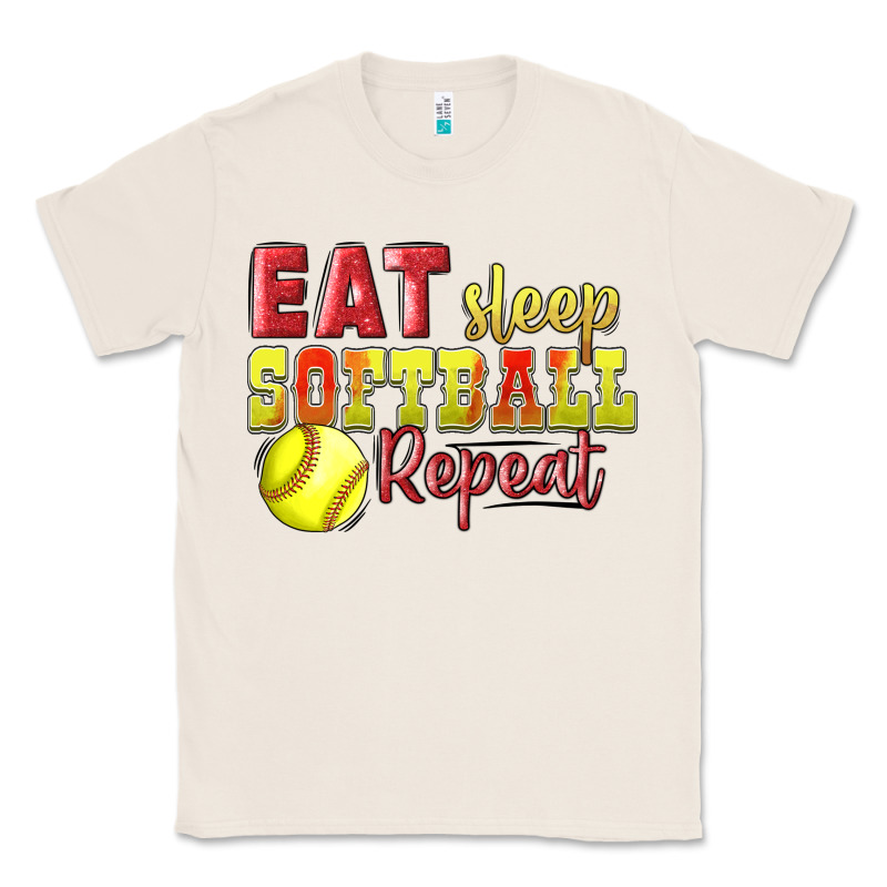 Eat Sleep Softball Repeat Classic Tee by LillyAllenDesigns | Teevron