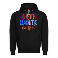Black red white boujee Zipper Hoodie - MaliasSmallBusiness