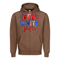 Chestnut red white boujee Zipper Hoodie - MaliasSmallBusiness