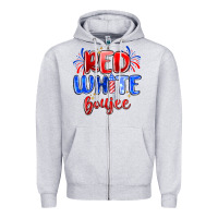 Heather Grey red white boujee Zipper Hoodie - MaliasSmallBusiness