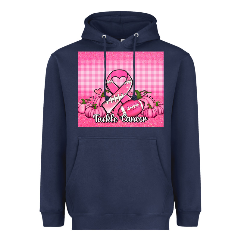 Tackle Cancer Pumpkins Football And Ribbon Heavyweight Hoodie by Jasminsmagicworld | Teevron
