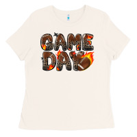 Bone game day football leopard Ladies Tee - Zillion Design Studio