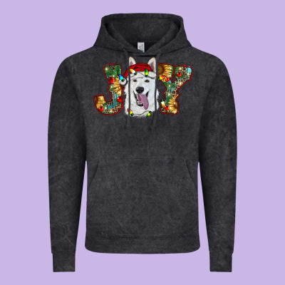 White Shepherd Christmas Joy Vintage Hoodie Designed By Ranaportraitstore