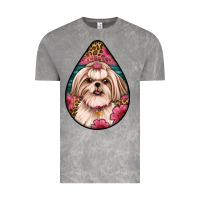 Cloud Rock shih tzu teardrop earrings Vintage Tee - Artiststas