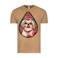 Vintage Camel shih tzu teardrop earrings Vintage Tee - Artiststas