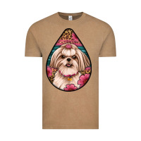 Shih Tzu Teardrop Earrings Vintage Tee | Teevron
