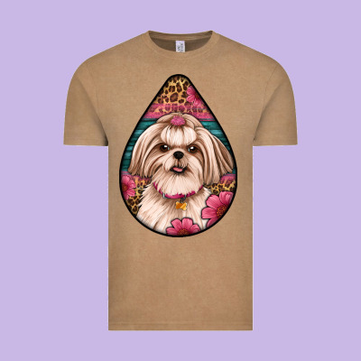 Shih Tzu Teardrop Earrings Vintage Tee Designed By Artiststas