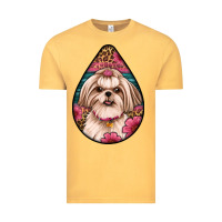 Vintage Mustard shih tzu teardrop earrings Vintage Tee - Artiststas