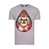 Vintage Zinc shih tzu teardrop earrings Vintage Tee - Artiststas