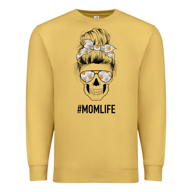 Daisy Mom Skull Premium Sweatshirt by Bettercallsaul | Teevron