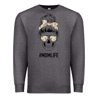 Charcoal Heather Daisy Mom Skull Premium Sweatshirt - Bettercallsaul