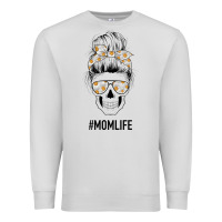 Dove Grey Daisy Mom Skull Premium Sweatshirt - Bettercallsaul